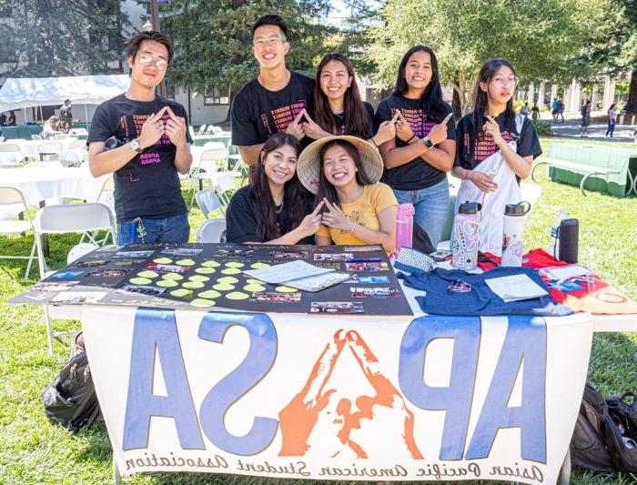 APSA Saint Mary's Students at a booth